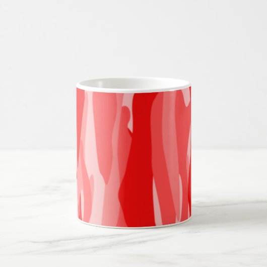 Red Tone Abstrakt Camouflage Kaffeetasse (Mittel)