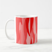 Red Tone Abstrakt Camouflage Kaffeetasse (Links)