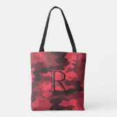 Red Tone Camouflage Muster mit Monogramm Tasche (Rückseite)