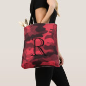Red Tone Camouflage Muster mit Monogramm Tasche (Von Nahem)