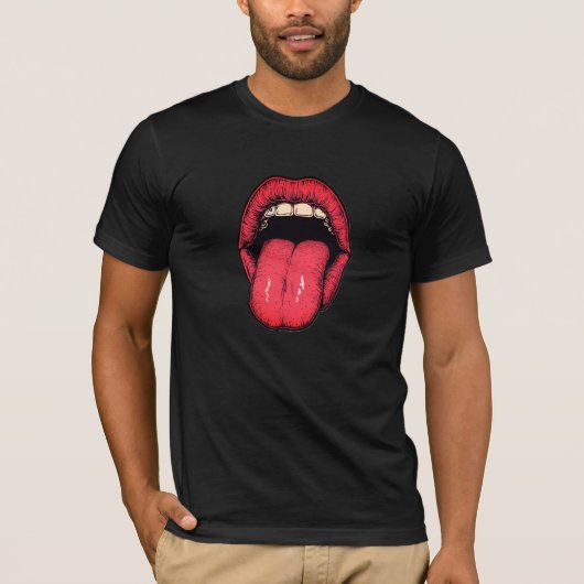 Red Tongue Icon of the Bold Pop Expression T-Shirt (Vorderseite)
