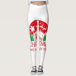 Red Top Qualität Weihnachten Leggings für Geschenk