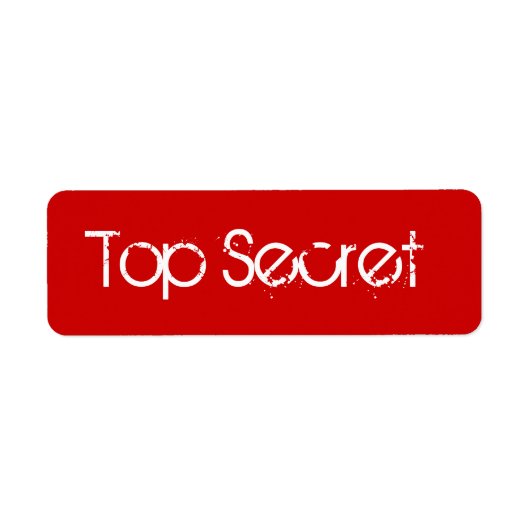 Red Top Secret Label (Vorne)