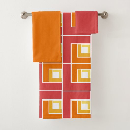 Red Topsy Turvy Badetuch Set (Insitu)