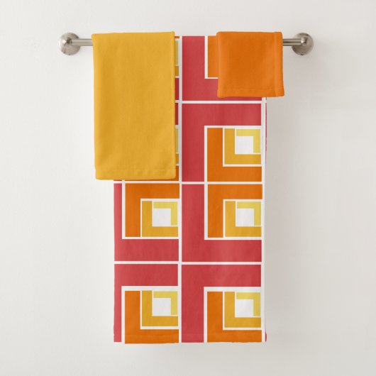 Red Topsy Turvy Badetuch Set (Insitu)