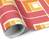 Red Topsy Turvy Geschenkpapier (Rolleneckpunkt)