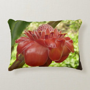Red Torch Ginger Tropical Flower Fotografie Dekokissen