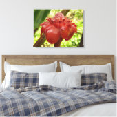 Red Torch Ginger Tropical Flower Fotografie Leinwanddruck (Insitu (Schlafzimmer))