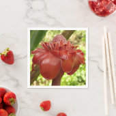 Red Torch Ginger Tropical Flower Fotografie Serviette (Beispiel)