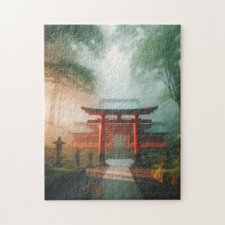Red Torii and Light – Japanese Temple Puzzle