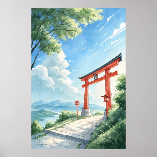 Red Torii Gate Poster (Vorne)