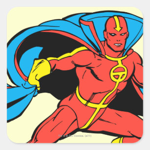 Red Tornado Cape Pose Quadratischer Aufkleber