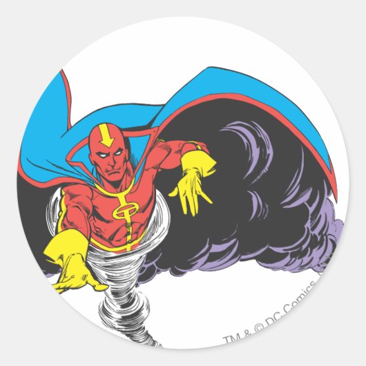Red Tornado Emerges Runder Aufkleber (Vorderseite)
