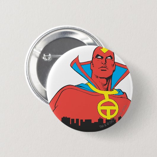 Red Tornado Hinter der Stadt Button (Vorne & Hinten)