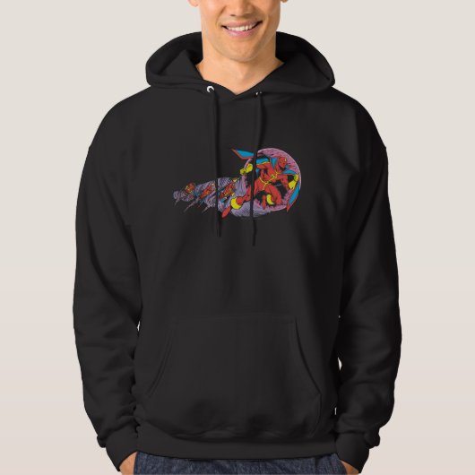 Red Tornado in Wind Motion Hoodie (Vorderseite)