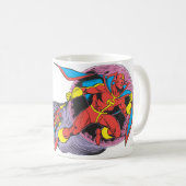 Red Tornado in Wind Motion Kaffeetasse (VorderseiteRechts)