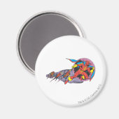 Red Tornado in Wind Motion Magnet (Vorderseite/Rückseite)