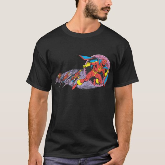 Red Tornado in Wind Motion T-Shirt (Vorderseite)