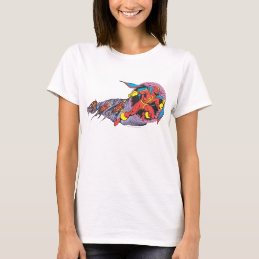 Red Tornado in Wind Motion T-Shirt (Vorderseite)