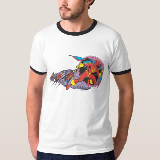 Red Tornado in Wind Motion T-Shirt (Vorderseite)
