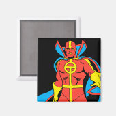 Red Tornado Pose Magnet (Vorderseite/Rückseite)