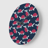 Red Tortoise Große Wanduhr (Winkel)