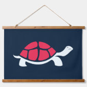 Red Tortoise Wandteppich Mit Holzrahmen (Vorderseite 3)