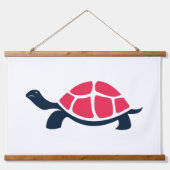 Red Tortoise Wandteppich Mit Holzrahmen (Vorderseite 3)