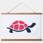 Red Tortoise Wandteppich Mit Holzrahmen (Vorderseite 2)