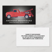 Red Tow Truck | Auto Visitenkarte (Vorne/Hinten)