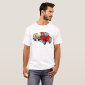 Red Tow Truck Flatbed Cartoon T-Shirt (Vorne ganz)