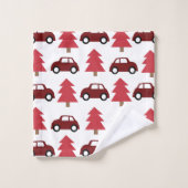 Red Toy Car Weihnachtsbaum Kinder Badhandtuch Set (Waschlappen)