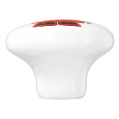 Red toy robot waving hello keramikknauf (Seitenansicht)