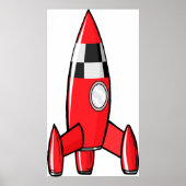 Red Toy Rocket Poster (Vorne)