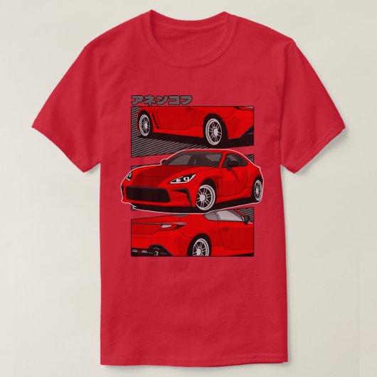 Red Toyota GR86 T-Shirt (Design vorne)