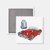 Red TR3 Magnet (Vorderseite/Rückseite)