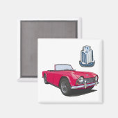 Red TR4 Magnet (Vorderseite/Rückseite)
