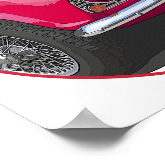 Red TR4 Poster (Ecke)