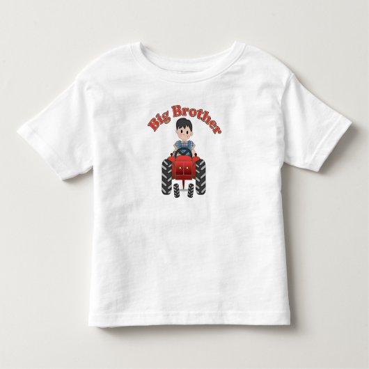 Red Tractor Big Brother Kleinkind T-shirt (Vorderseite)