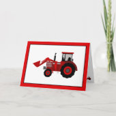 Red Tractor Birthday Karte (Vorderseite)