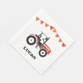 Red Tractor Birthday Party Paper Napkins Serviette (Ecke)
