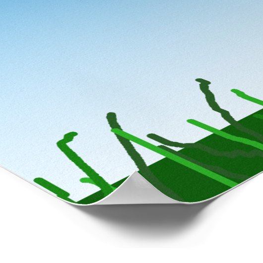 Red Tractor Birthday Party Poster (Ecke)