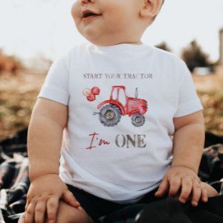 Red Tractor Birthday T - Shirt