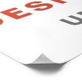 Red Tractor Custom Personalisiert Birthday Sign Poster (Ecke)