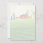 Red Tractor Farm 5th Birthday Party Einladung (Rückseite)