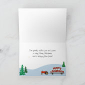 Red Tractor Foto Weihnachtskarte Feiertagskarte (Innenseite)