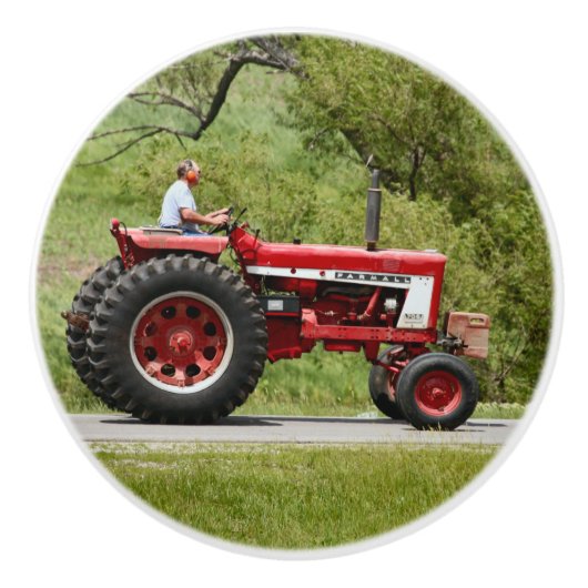 Red Tractor Keramikknauf (Vorderseite)
