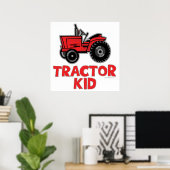 Red Tractor Kid Poster (Heimbüro)