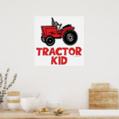Red Tractor Kid Poster (Küche)