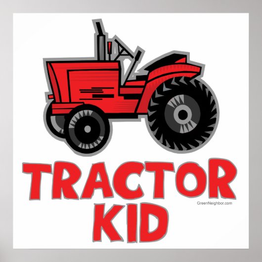 Red Tractor Kid Poster (Vorne)